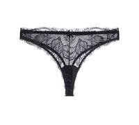 DORINA Perfect Lace Thong - Lightweight Second-Skin Feel, Smooth Flat Waistband, No-Show Sleek Cut for Everyday Comfort, Black