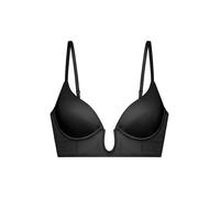 DORINA SUBLIME SCULPT Sexy Light Padded Bra, Underwired Demi with Moulded Cups, Multi-Way Adjustable Straps, U-Wire Plunge Design, Shiny Micro Fabric, Black