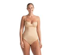 DORINA Sublime Sculpt Women’s Lightly Padded Shaping Bodysuit, Medium Control, Hidden Wiring, Wireless, Removable and Adjustable Straps, Snap Closure, Beige