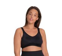 Dorina Women's FLEX Non-Padded Sports Bra - Breathable Tactel Micro Fabric, Full Coverage Racerback Design for Low-Impact Workouts, Black