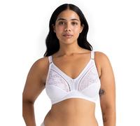 Dorina Women's Madeline Soft Bra Soft Cup Plain Everyday Bra, White, 42D