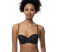 Dorina Women's Michelle Underwired Bandeau Bra - Lightly Padded, Moulded Cups, Multi-Way Adjustable Straps, Transparent Straps Included, Black