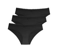DORINA Women's Naomi-3pp Briefs, Black/Black/Black, 3XL (Pack of 3)