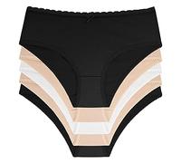 DORINA Women's NAOMI-5PP Briefs, Noir/Noir/Ivoire/Beige/Beige, L (Pack of 5)