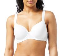 Dorina Women's Rachel Bra - Lightly Padded Demi Bra with Underwired Moulded Cups, Adjustable Straps, and Soft Micro Fabric for All-Day Comfort, White
