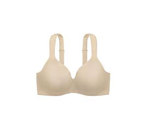 DORINA Women's Rachel Bra - Lightly Padded Demi Bra with Underwired Moulded Cups, Adjustable Straps, and Soft Micro Fabric for All-Day Comfort, Nude