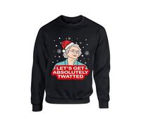 Doris Christmas Jumper Step Into Christmas Sweater Gavin and Stacey Inspired Santa Secret ugly Jumper Unisex kids Adults Sweatshirt(M, Black)