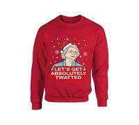 Doris Christmas Jumper Step Into Christmas Sweater Gavin and Stacey Inspired Santa Secret ugly Jumper Unisex kids Adults Sweatshirt(XL, Red)