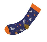 Doris & Dude Purple Rabbit Bamboo Socks - UK 3-7