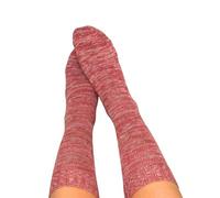 Doris & Dude Women Men Unisex Bamboo Organic Slouch Lounge Socks Crew 1 Pair Soft Marl Durable Sustainable Gift Smooth Toe Breathable Bed Sleep Warm Cosy (UK, Numeric, 7, 11, Regular, Regular, Rose)