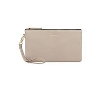 Doris&Jacky Goatskin Leather Wristlet Clutch Wallet Cute Small Pouch Bag With Strap (Goatskin-grey, 4-grey)