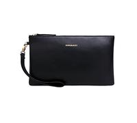 Doris&Jacky Goatskin Leather Wristlet Clutch Wallet Cute Small Pouch Bag With Strap (Lambskin-black, 6-lambskin Black)
