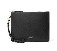 Doris&Jacky Lambskin Leather Wristlet Clutch Purse For Women Large Soft Designer Wallet With Strap, 1-cowhide-black, Leather Wristlet Clutch Purse