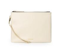 DORIS&JACKY Lambskin Leather Wristlet Clutch Purse for Women Soft Designer Slim Cell Phone Pouch Bag with Detachable Strap, Lambskin-off White, 57.38 square inches
