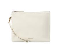 Doris&Jacky Leather Wristlet Clutch Purse for Women Large Slim Phone Pouch Bag With Detachable Strap, Calfskin-off White, Large Wristlet Clutch