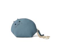 Doris&Jacky Leather Zipper Coin Purse Lovely Cat Design Coin Pouch And Wallet With Keychain, 4-Light Blue, Coin Purse