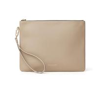 Doris&Jacky Soft Lambskin Leather Wristlet Clutch Bag For Women Designer Large Wallets With Strap（Beige-Lambskin