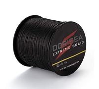 Dorisea Extreme Braid 100% Pe Black Braided Fishing Line 109Yards-2187Yards 6-550Lb Test Fishing Wire Fishing String Incredible Superline Zero Stretch (100m/109Yards 400lb/1.4mm(16Strands))