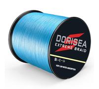 Dorisea Extreme Braid 100% Pe Braided Fishing Line 6-300Lb Test Fishing Wire 100m/109Yards Fishing String-Abrasion Resistant Incredible Superline Zero Stretch Small Diameter (Blue, 60lb/0.40mm)