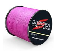 Dorisea Extreme Braid 100% Pe Braided Fishing Line 6-300Lb Test Fishing Wire 100m/109Yards Fishing String-Abrasion Resistant Incredible Superline Zero Stretch Small Diameter (Pink, 90lb/0.50mm)