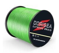 Dorisea Extreme Braid 100%Pe Braided Fishing Line 6-300Lb Test Fishing Wire 100m/109Yards Fishing String-Abrasion Resistant Incredible Superline Zero Stretch(Fluorescent Green, 130lb/0.63mm(8Strands))