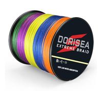 Dorisea Extreme Braid 100% Pe Braided Fishing Line 6-300Lb Test Fishing Wire 300m/328Yards Fishing String-Abrasion Resistant Incredible Superline Zero Stretch(Multi-Color, 400lb/1.4mm(16Strands))