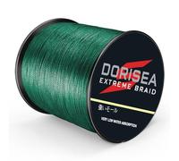 Dorisea Extreme Braid 100% Pe Braided Fishing Line 6-550Lb Test Fishing Wire 100m/109Yards Fishing String-Abrasion Resistant Incredible Superline Zero Stretch(Moss Green, 550lb/2.5mm(16Strands))