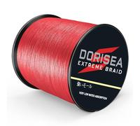 Dorisea Extreme Braid 100% Pe Braided Fishing Line 6-550Lb Test Fishing Wire 100m/109Yards Fishing String-Abrasion Resistant Incredible Superline Zero Stretch(Red, 500lb/2.0mm(16Strands))