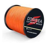 Dorisea Extreme Braid 100% Pe Braided Fishing Line 6-550Lb Test Fishing Wire 100m/109Yards Fishing String-Abrasion Resistant Incredible Superline Zero Stretch(Orange, 500lb/2.0mm(16Strands))