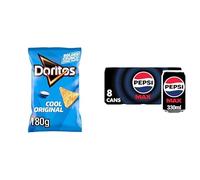 Doritos Cool Original, 180g + Pepsi Max Cans, 8 x 330ml