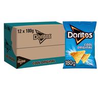 Doritos Cool Original Vegetarian Tortilla, Perfect for Sharing 180 g (Case of 12)