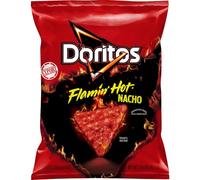 Doritos Flamin Hot Nacho Tortilla Chips 3.25 OZ (92g) - Export (Pack of 4)