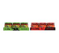 Doritos Mild Salsa Vegetarian Dip, Perfect for Sharing 300 g (Case of 6) & Hot Salsa Vegetarian Dip, Perfect for Sharing 300g (Case of 6)