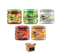 Doritos Tortilla Chips - Bold Crunch, Iconic Taste | Crispy Flavoured Corn Chips in Variety of Flavors - 5 Snack Bags per Pack | Party, Movie Night Crisps (Pack 5, 5 x Doritos Assorted Dip)