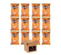 Doritos Tortilla Chips Snack Sharng Bags - Bold Crunch, Iconic Taste | Crispy Flavoured Chips Variety of Flavor | Party, Movie Night Crisps (Tangy Cheese 140g - Pack 12)