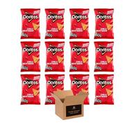 Doritos Tortilla Chips Snack Sharng Bags - Bold Crunch, Iconic Taste | Crispy Flavoured Chips Variety of Flavor | Party, Movie Night Crisps (Chilli Heatwave 140g - Pack 12)