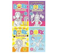 Dork Diaries Series (Book 1-4) By Rachel Renee Russell 4 Books Collection Set (Dork Diaries, Dork Diaries: Party Time, Dork Diaries: Pop Star & Dork Diaries: Skating Sensation)