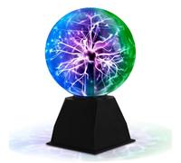 Dorlink , 8 Inches Three Colors Magic Plasma Ball Lava Lamp with Touch and Sound Sensitive, Colorful Nebula Electric Lightning Ball Science Toys for Kids, Christmas, Home, Party