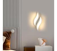 Dorlink Bedroom LED Wall Lights - 12W, White Leaf Shaped, Warm White Indoor Wall Sconce for Hallway, Staircase, Corridor, Porch