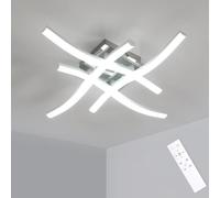 Dorlink LED Ceiling Light, 2520LM Modern Dimmable Light with Remote Control, Elegant Curved Design Chandelier 4 Built-in Boards, 28W White Bedroom Lights Ceiling for Living Room, Kitchen