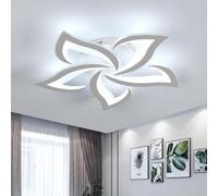 Dorlink LED Ceiling Light, 60W 5400LM Modern Design Ceiling Lighting, 5 Lights Living Room Ceiling Light Acrylic White Flower Fittings Ceilings for Bedroom, Kitchen, Dining Room 6500K Cool White