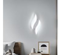 Dorlink Modern LED Wall Light Indoor, 12W White LED Wall Lamp, 6500K Cool Light, Acrylic Leaf Shaped Sconce Wall Light for Bedroom, Hallway, Stair, Living Room, Corridor