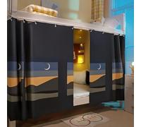 Dorm Bottom Bunk Bed Curtains Privacy Curtains 350g Dustproof Breathable Single Bed Blackout Curtains Panels Privacy Underbed Loft Bed Canopy Tent Curtain Shading Drapes for Dorm College Home 2 panels