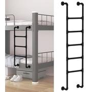 Dorm Bunk Bed Ladder Non Slip Metal Step Ladders for Home Loft, 100-300cm Wall Mounted Window Well Ladder Universal Climbing Ladder for Narrow Spaces, Easy Install(190cm/75in)