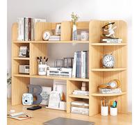 Dorm Desk Bookshelf Desktop Shelving Unit for Countertop Storage Space Saving for Family Dorms Modern Over The Desk Design Perfect for Students