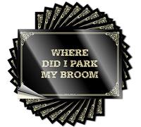 Dorm Room Accessories Bumper Decal | Where Did I Park My Broom Reading Durable Vinyl Sticker Easy Apply for Inside(12X18CM)