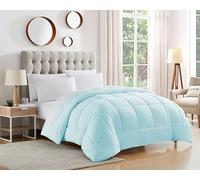 Dorm Room Essentials College Bedding Comforter 1 Piece Full Size Solid Color Duvet Insert for College Students Boys and Girls, Full, Light Blue Aqua