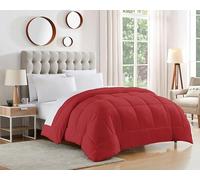 Dorm Room Essentials College Bedding Comforter 1 Piece Twin/Twin XL Size Solid Color Duvet Insert for College Students Boys and Girls, Twin/Twin XL, Burgundy Red