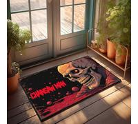 Dorm Sweet Dorm Door Mat Chainsaw Man: Fiery Skull Unleashed Doormat Teen Room Decor Welcome Mat For Classroom(40X60CM)