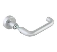 Dorma Glas Handle Set (Interchangeable Fitting) for Glass Doors, Round Door Handle, with Interchangeable Pin Glass Door Fitting, Aluminium Silver Anodised